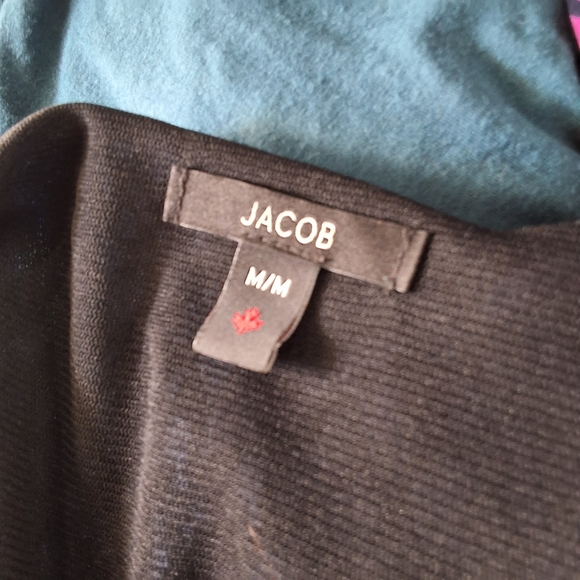 Jacob Medium Blue Geometric Long Sleeve Dress - Picture 6 of 6